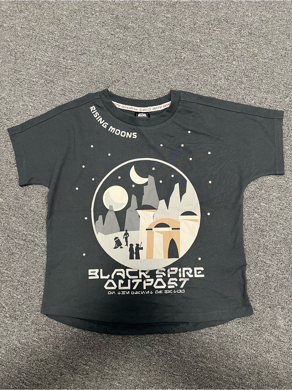 Star Wars Kid’s Dark Gray Graphic Crop Tee